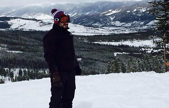 Doctor Houari on a snowy mountain