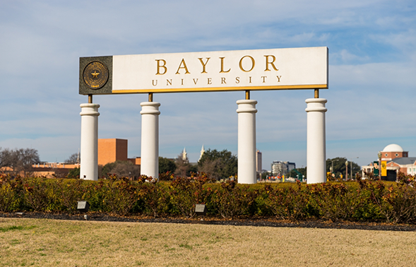Baylor University sign outdoors