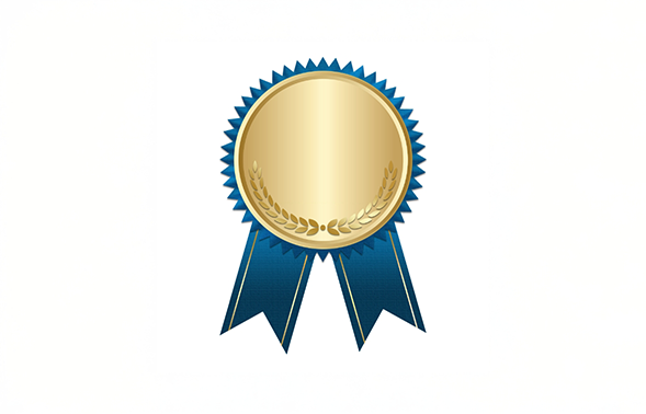 Illustration of a blue ribbon